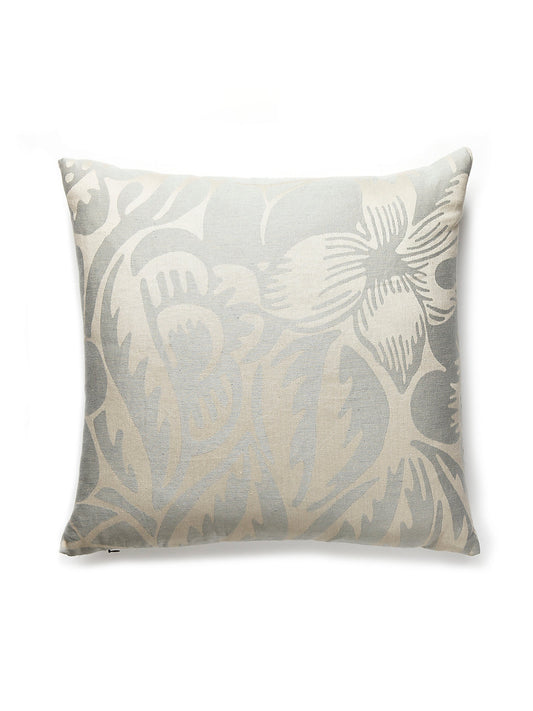 Scalamandre Deco Flower 22 X 22 - Mineral Decorative Pillow