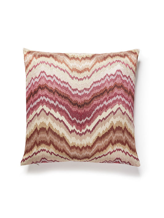 Scalamandre Bergamo Embroidery 22 X 22 - Mulberry Decorative Pillow
