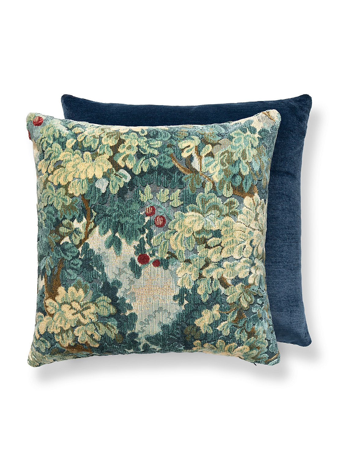 Scalamandre Marly / Como 22 X 22 - Blues / Navy Decorative Pillow