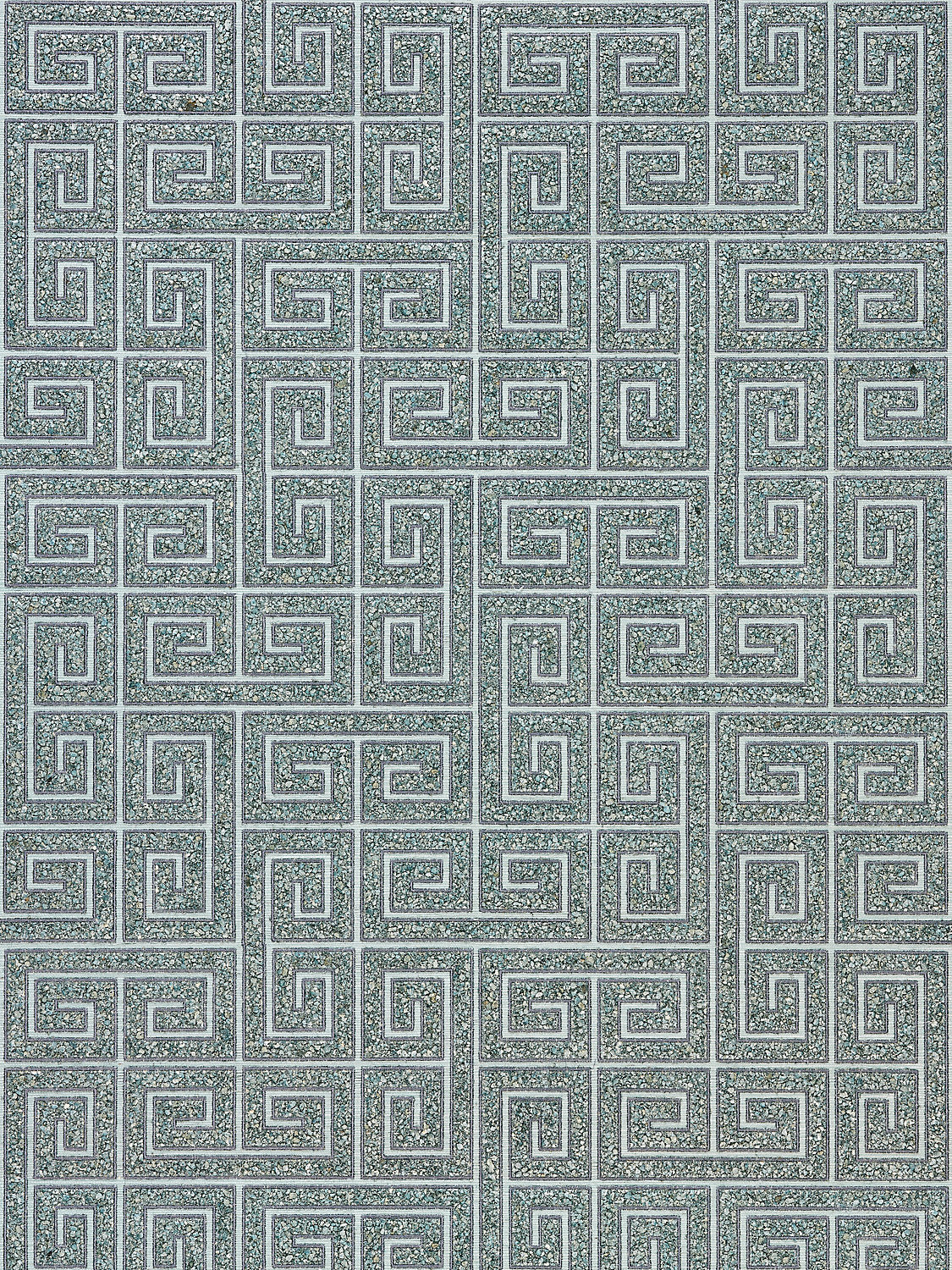 Scalamandre Fret Mosaic Grasscloth Mineral Wallcovering
