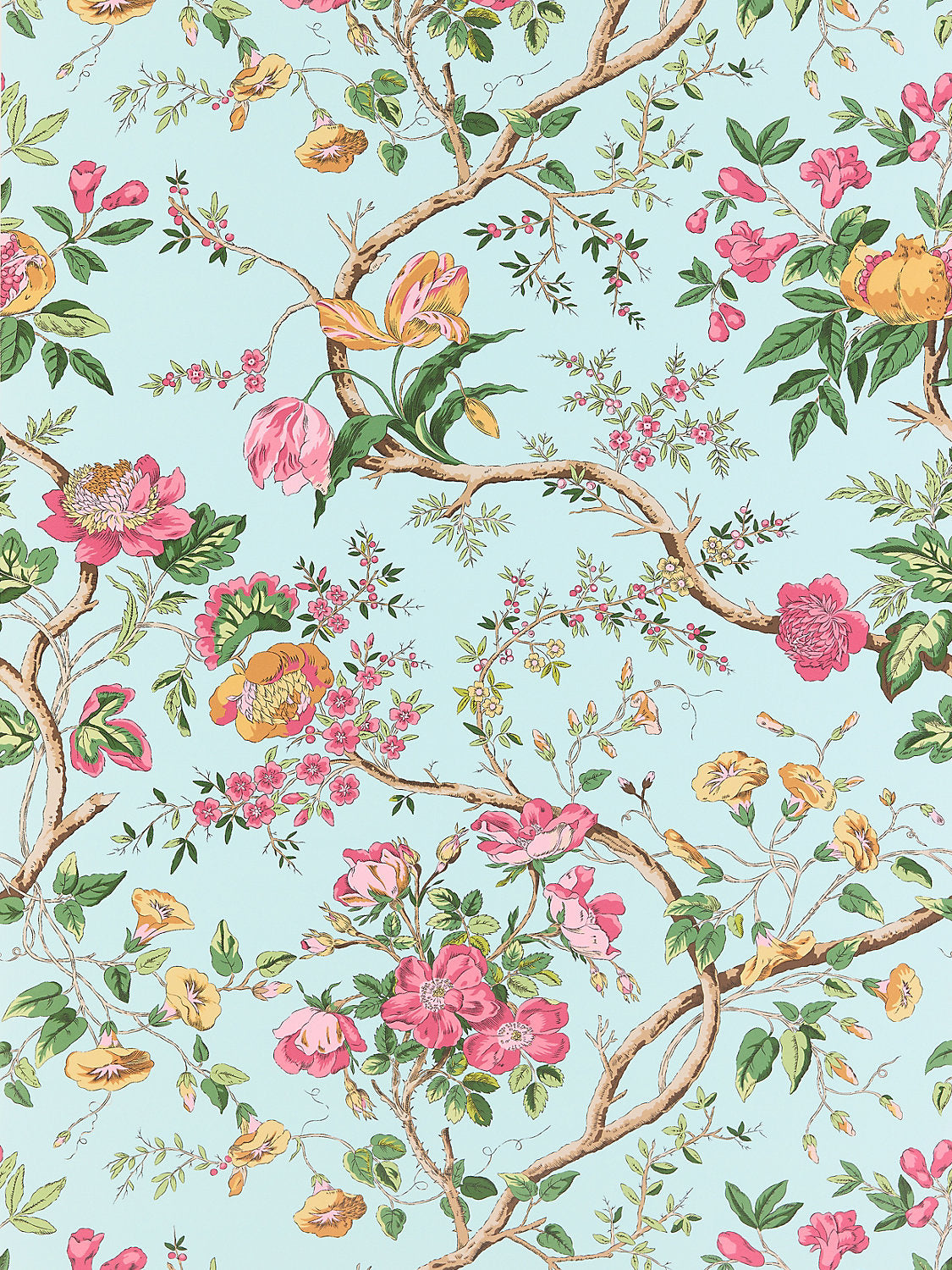 Scalamandre Persephone Spring Sky Wallcovering