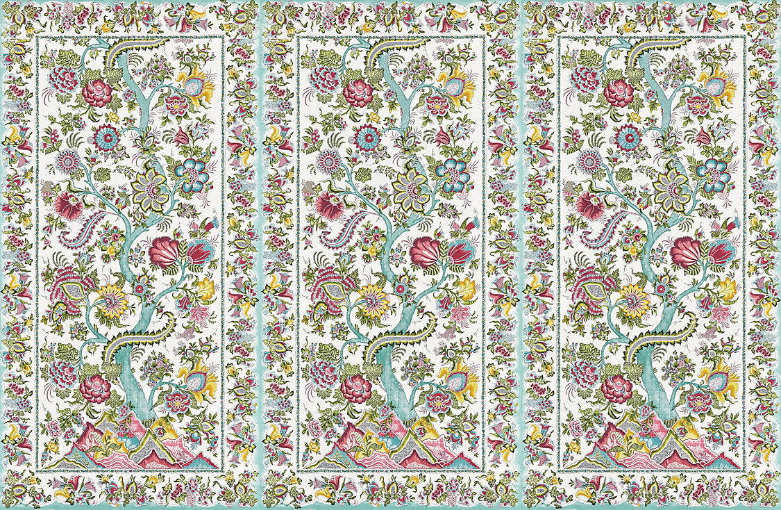 Scalamandre Metropolitan Palampore Mural Flower Garden Wallcovering
