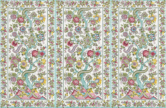 Scalamandre Metropolitan Palampore Mural Flower Garden Wallcovering