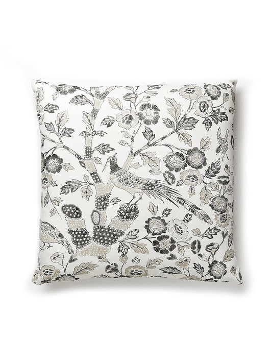 Scalamandre Anissa Print 22 X 22 - Truffle Decorative Pillow
