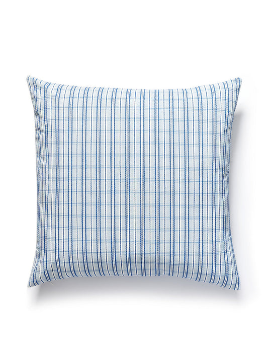 Scalamandre Check Please Outdoor 22 X 22 - Fountain Decorative Pillow