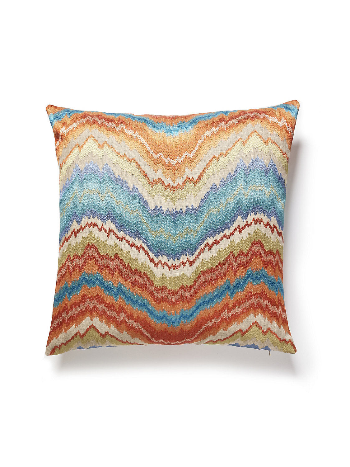 Scalamandre Bergamo Embroidery 22 X 22 - Spice Market Decorative Pillow