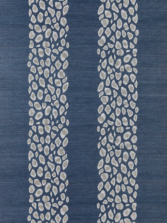 Scalamandre Catwalk Embellished Grasscloth Midnight Wallcovering