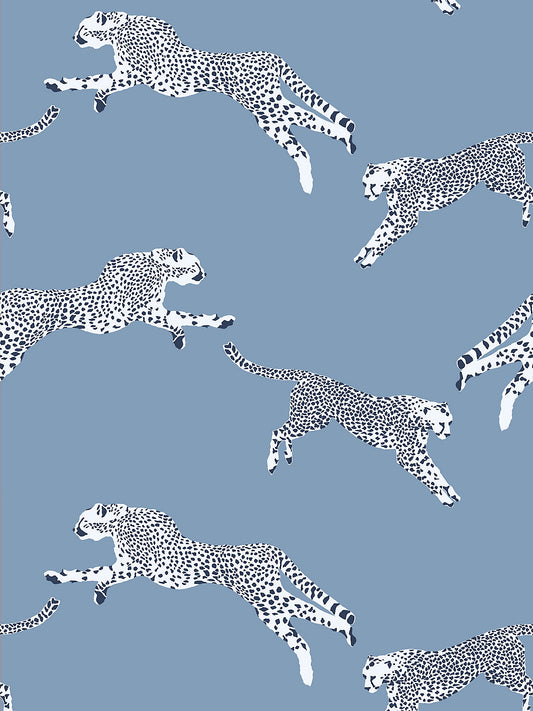 Scalamandre Leaping Cheetah Cloud Nine Wallcovering