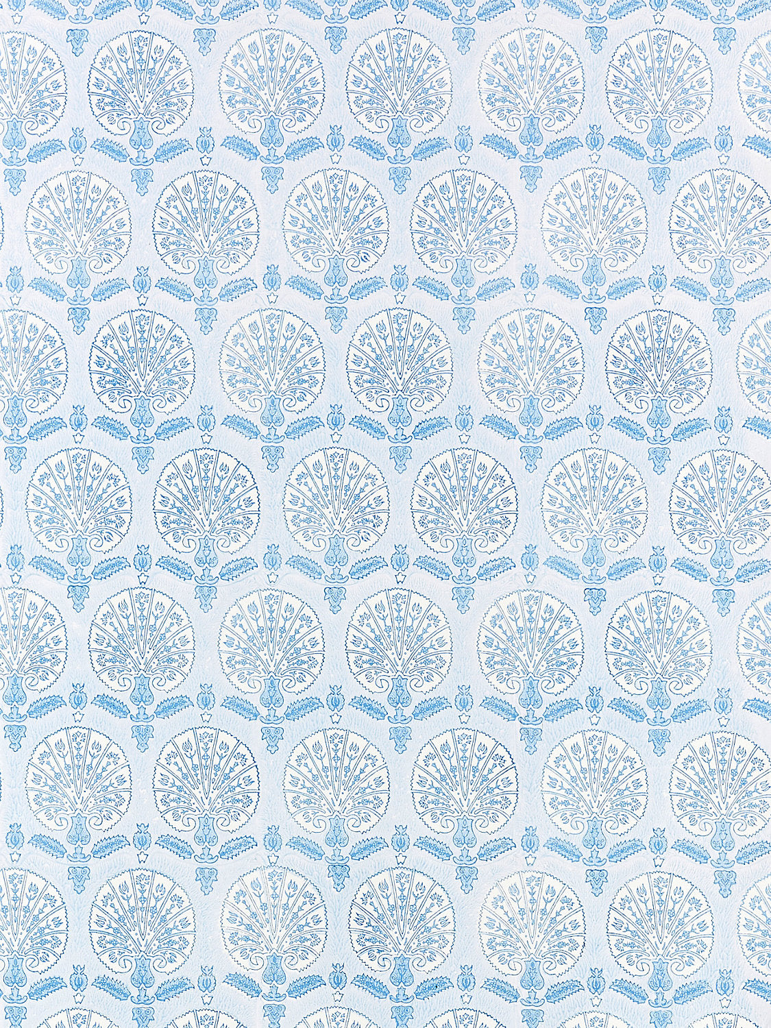 Scalamandre Karanfil Block Print Sky Wallcovering