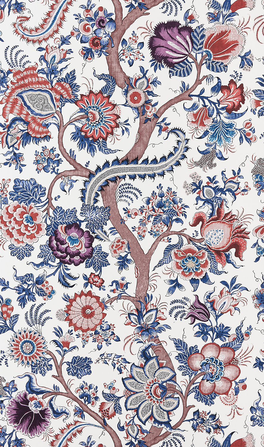 Scalamandre Metropolitan Palampore Red Multi Wallcovering