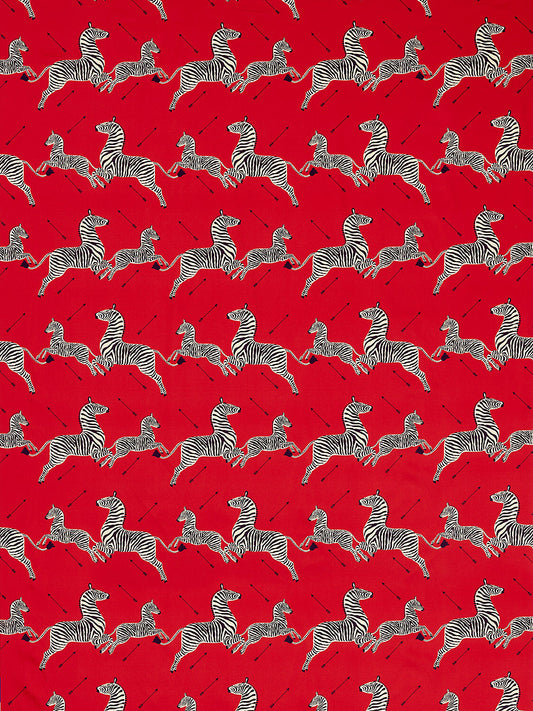 Scalamandre Zebras Petite Lime Denim Black White Cotton Print Animal MSRP USD258/y