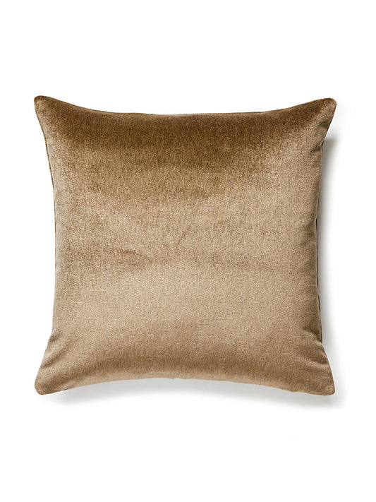 Scalamandre Bay Velvet Outdoor 22 X 22 - Taupe Decorative Pillow