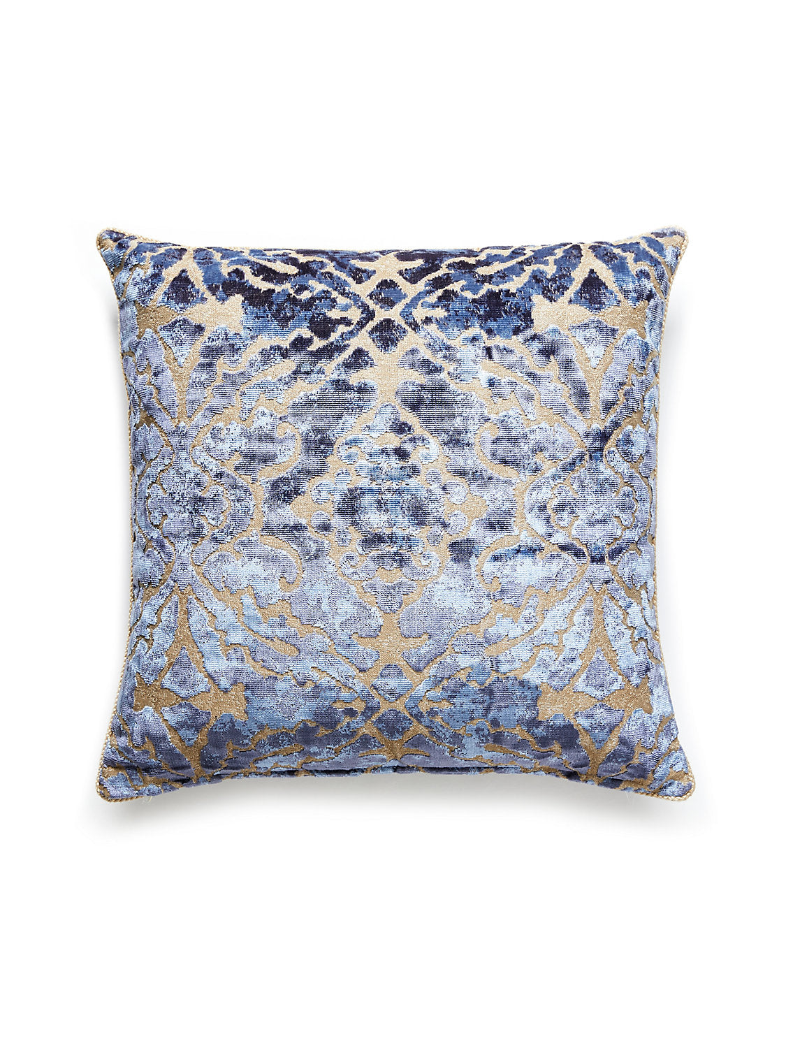 Scalamandre Palazzo Velvet 22 X 22 - Indigo Decorative Pillow