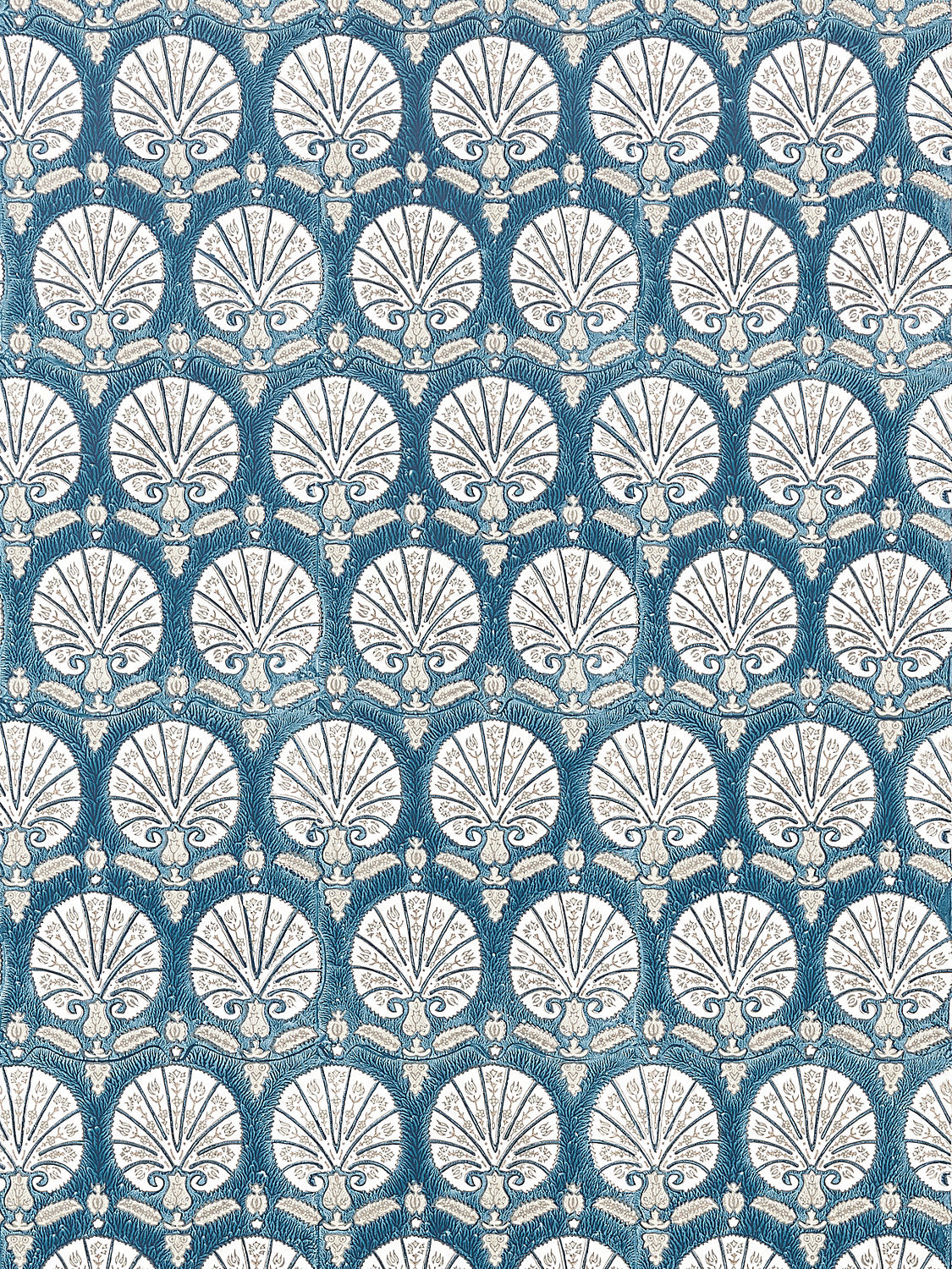 Scalamandre Karanfil Block Print Indigo Wallcovering