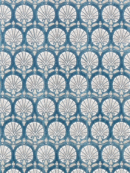Scalamandre Karanfil Block Print Indigo Wallcovering