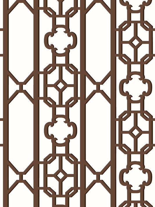 Scalamandre Joanna Fret Affogato Wallcovering