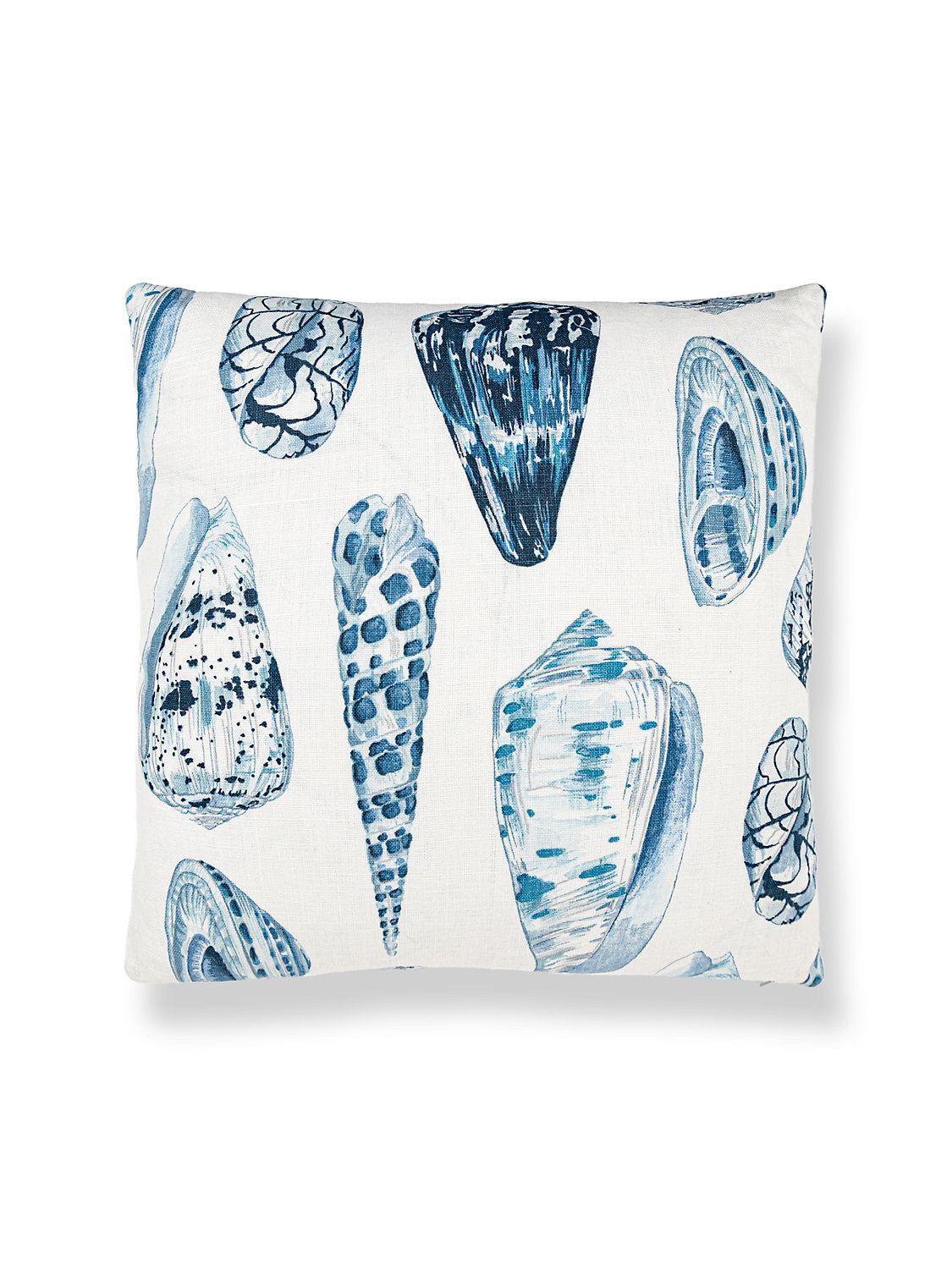 Scalamandre Coquina Linen Print 22 X 22 - Porcelain Decorative Pillow