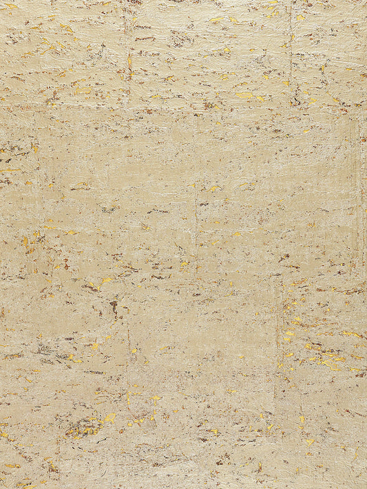 Scalamandre Metal Cork White Gold Wallcovering