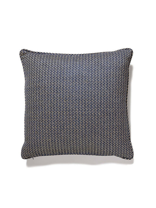 Scalamandre Cortona Chenille 22 X 22 - Indigo Decorative Pillow