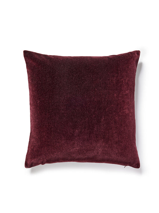 Scalamandre Makalu Mohair 22 X 22 - Bordeaux Decorative Pillow