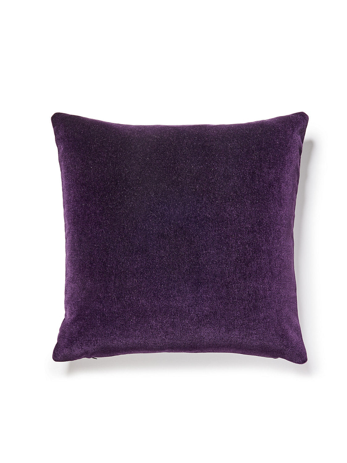 Scalamandre Makalu Mohair 22 X 22 - Aubergine Decorative Pillow