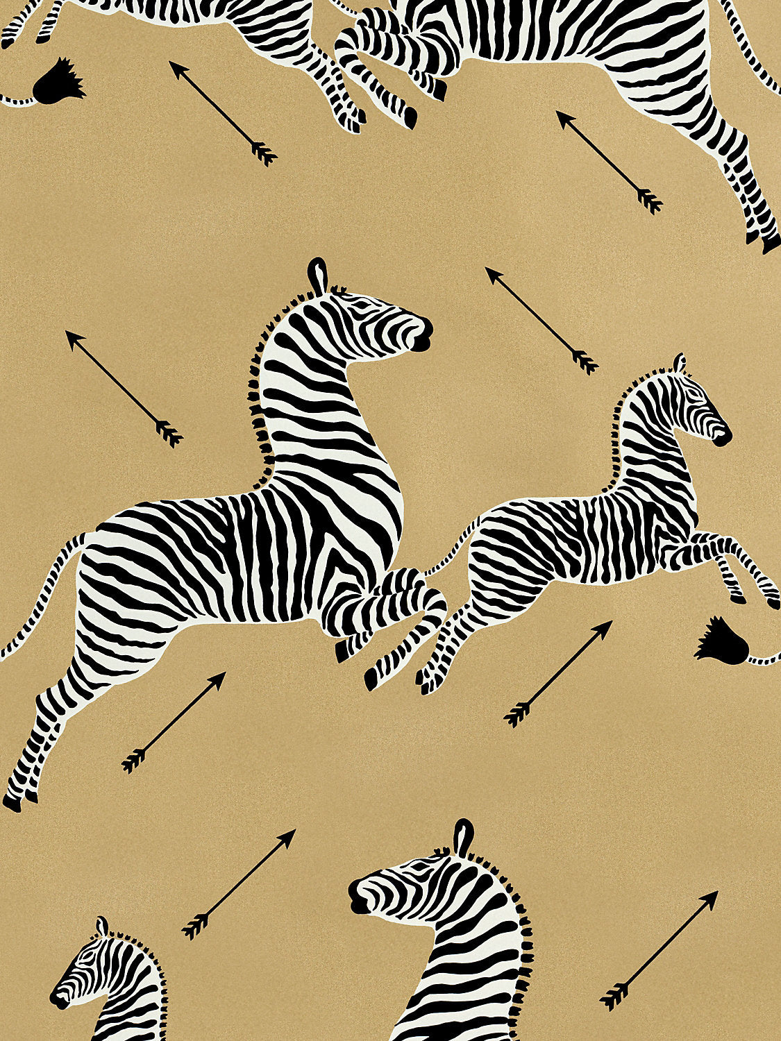 Scalamandre Zebras Gold Wallcovering