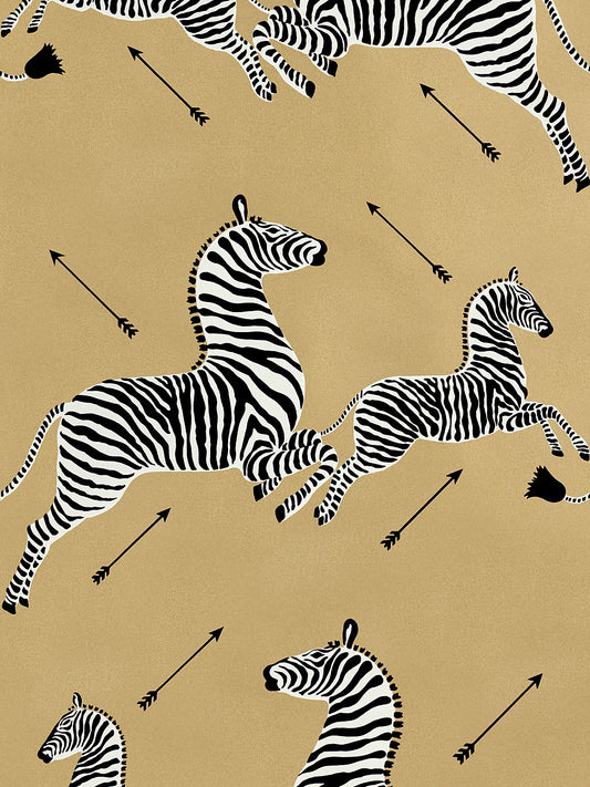 Scalamandre Zebras Gold Wallcovering