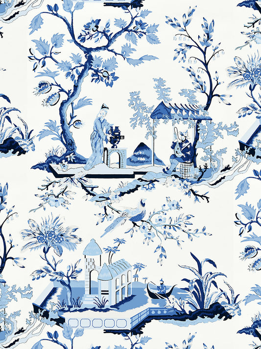 Scalamandre Ch'in Ling Porcelain Wallcovering