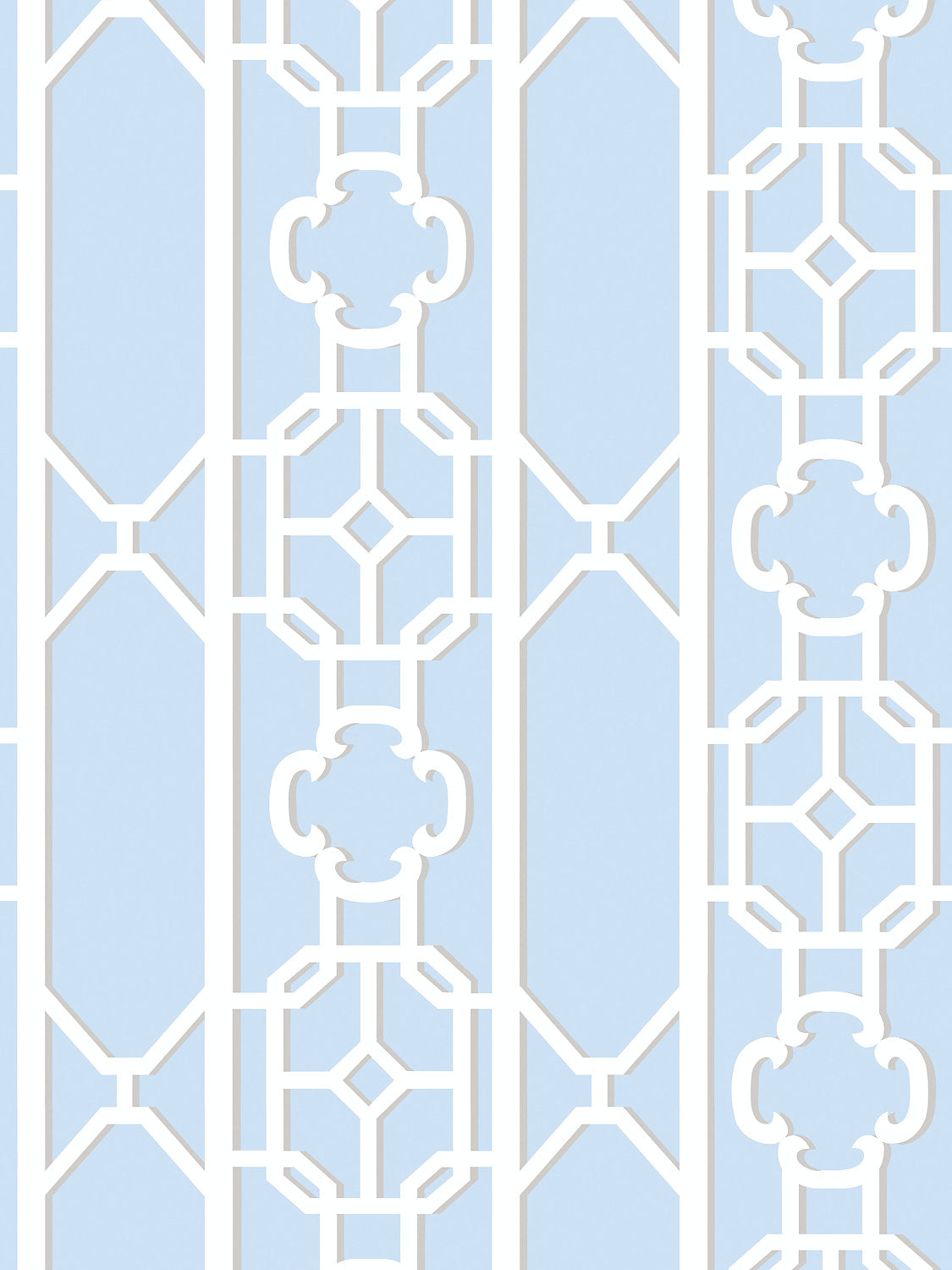 Scalamandre Joanna Fret Powder Blue Wallcovering