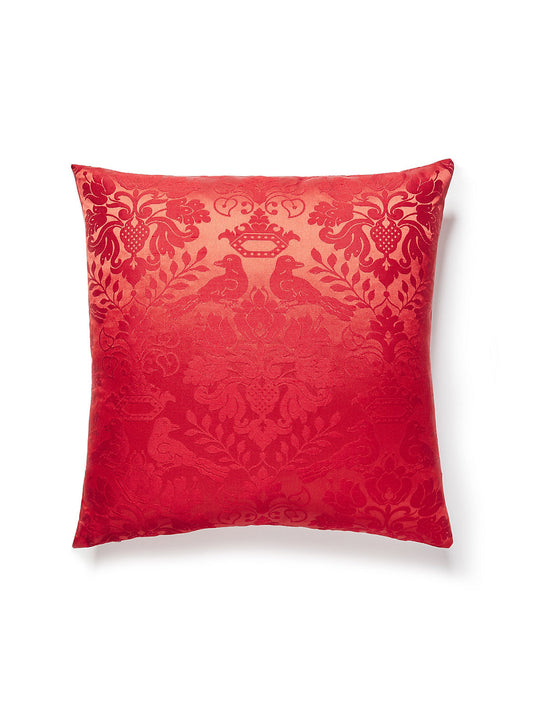 Scalamandre Love Bird 22 X 22 - Ruby Decorative Pillow