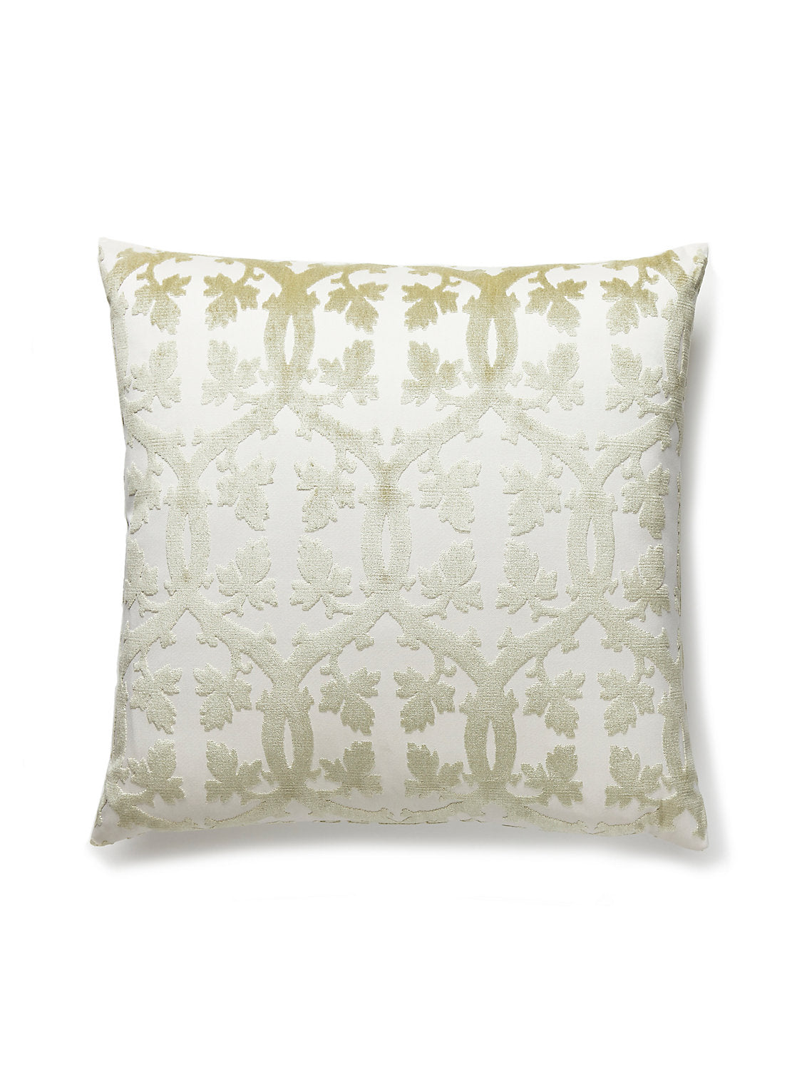 Scalamandre Falk Manor House 22 X 22 - Green Tea Decorative Pillow