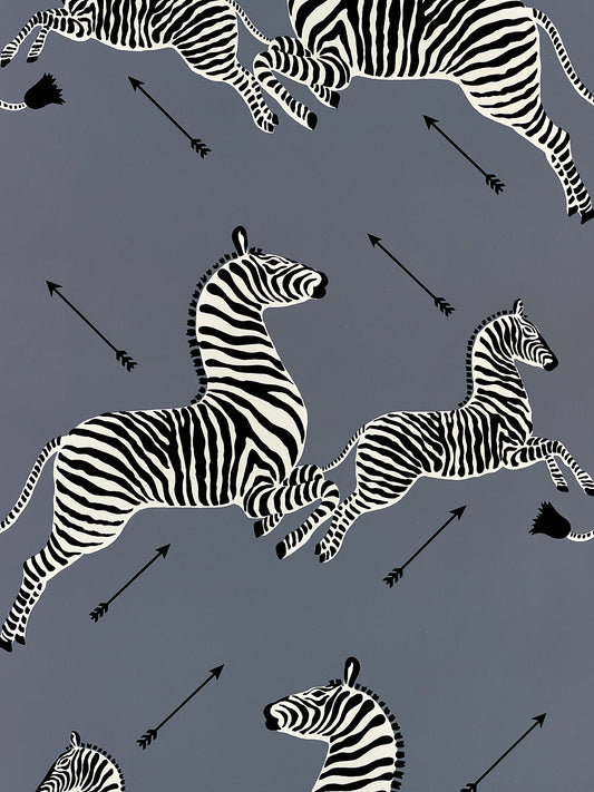 Scalamandre Zebras Charcoal Wallcovering