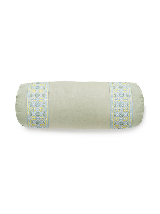 Scalamandre Toscana / Hansel Tape 21 X 7 - Sea Mist / Summer Breeze Decorative Pillow