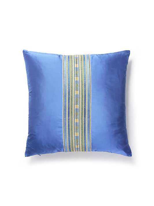 Scalamandre Amarna / Olympia Taffeta 22 X 22 - Nile Blue / Azure Decorative Pillow