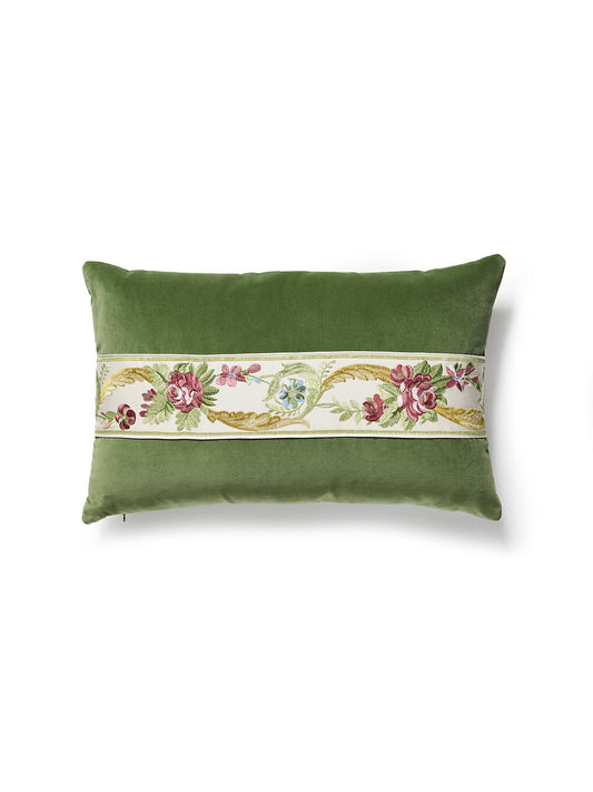 Scalamandre Reine / Linley 14 X 22 - Multi Bloom / Seamist Decorative Pillow