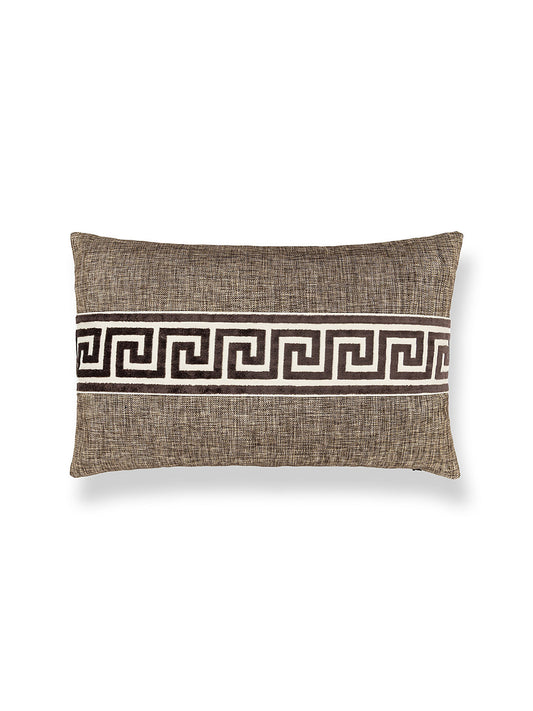 Scalamandre Greek Key 14 X 22 - Umber Decorative Pillow