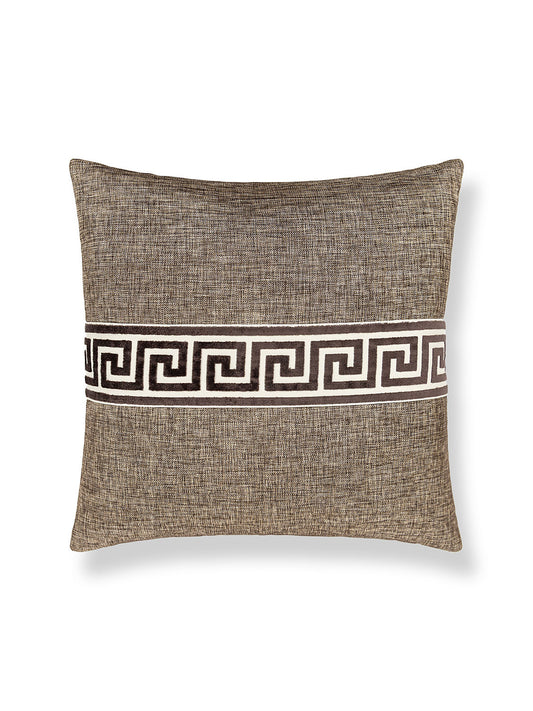 Scalamandre Greek Key 22 X 22 - Umber Decorative Pillow