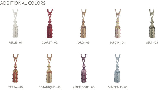 Samuel & Sons Palais Silk Tieback With Jasmines Silk Cotton Wood MSRP USD 1200 Each