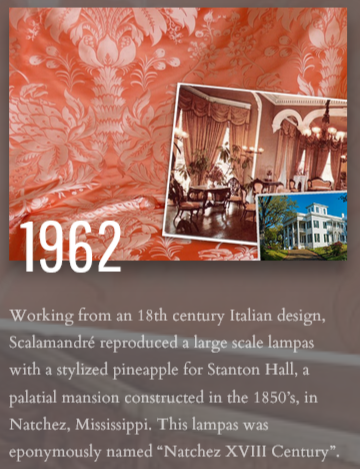 By Yard Scalamandre "NATCHEZ" Silk Lampas in Ripe Peach and Cream Salmon Pink & Off White Silver PineappleWhite 18th C MSRP$1200+/Y