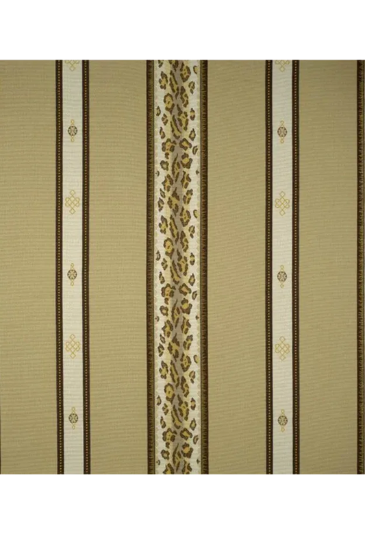 Scalamandre Colony BEIGE "USSARO" Leopard Stripe Italian JACQUARD Fabric