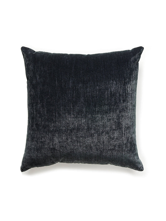 Scalamandre Supreme Velvet 22 X 22 - Jet Black Decorative Pillow