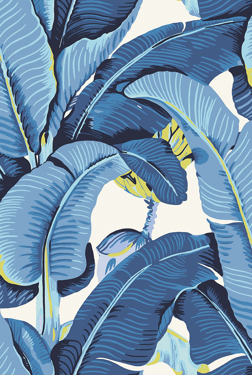 Hinson Palm Blue Lagoon Wallcovering