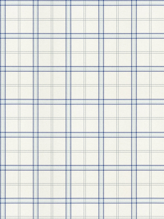 Hinson Ezra Plaid Blue Jay Wallcovering