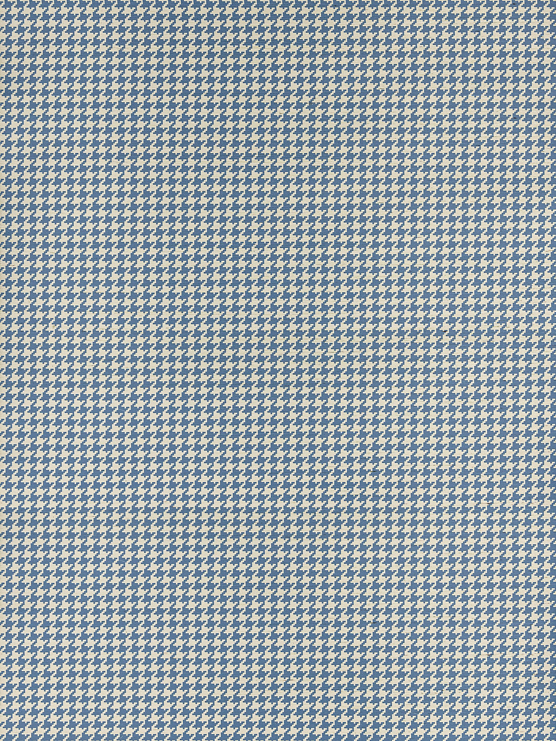 Scalamandre Houndstooth Sisal Cobalt Wallcovering