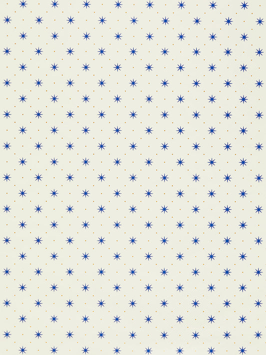 Hinson Trixie Blue & Gold on White Wallcovering