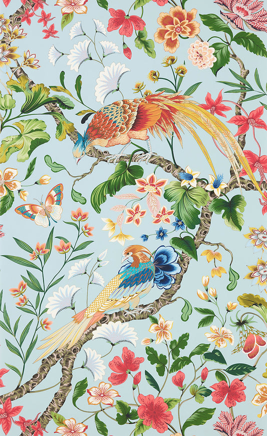 Old World Weavers Botany Bay Sky Multi Wallcovering