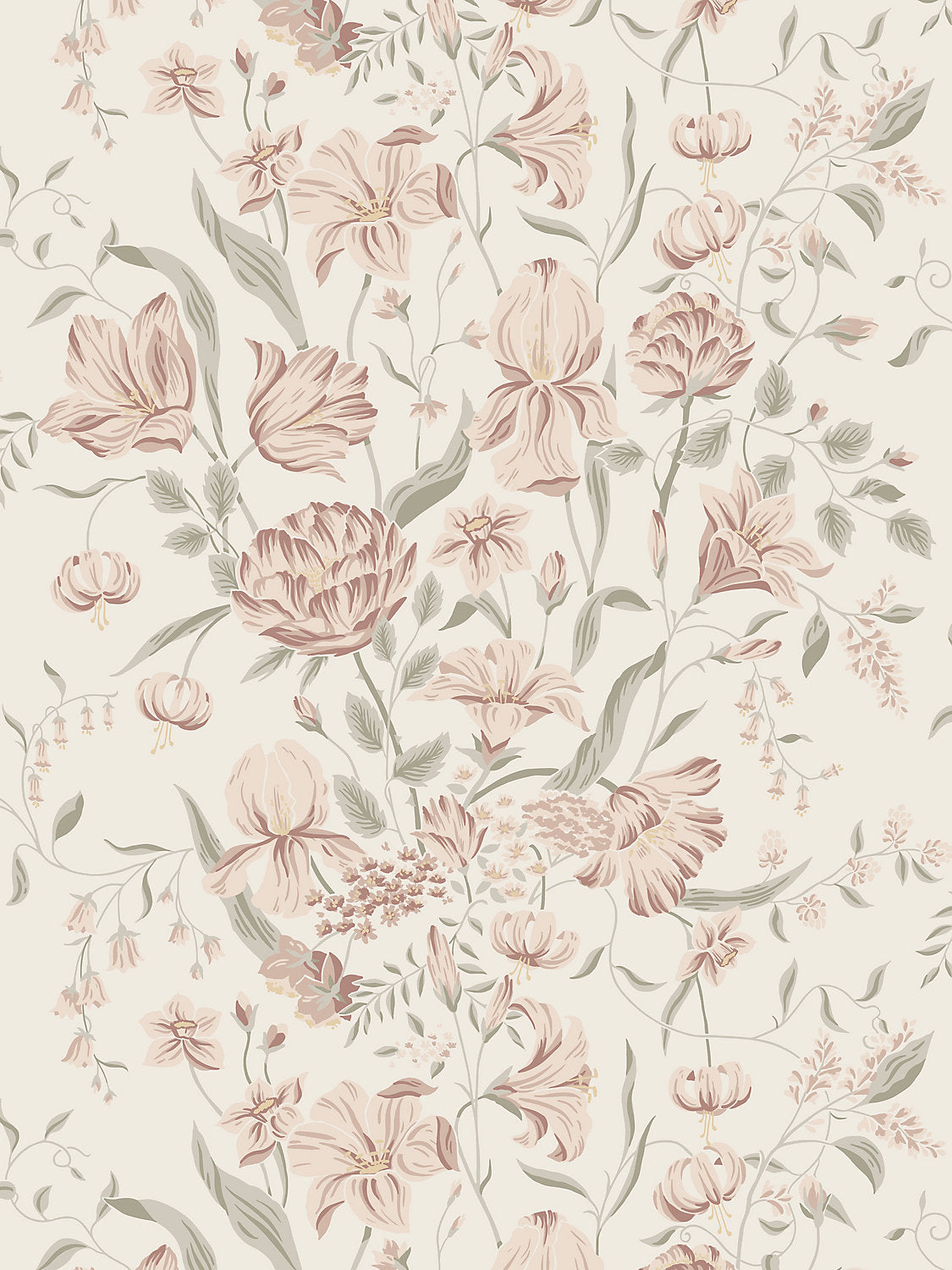 Sandberg Karins Bukett Powder Pink Wallcovering