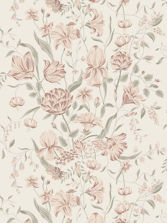 Sandberg Karins Bukett Powder Pink Wallcovering