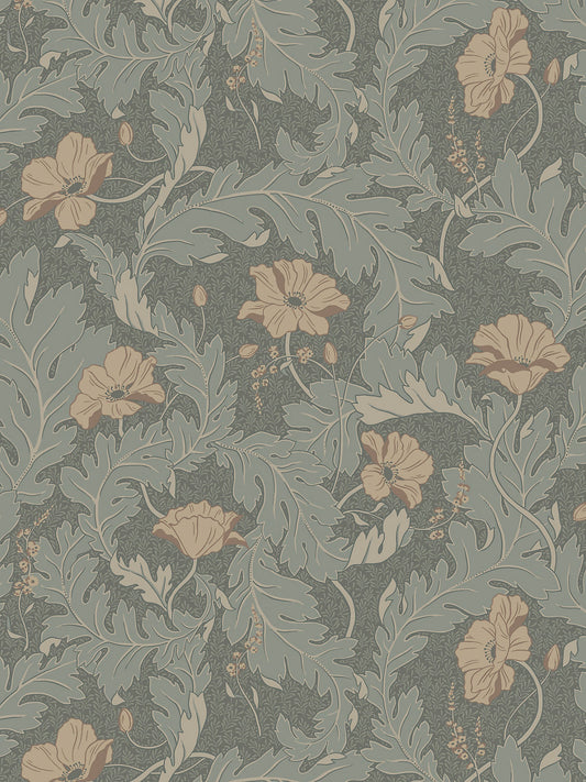 Sandberg Charlotta Forest Green Wallcovering