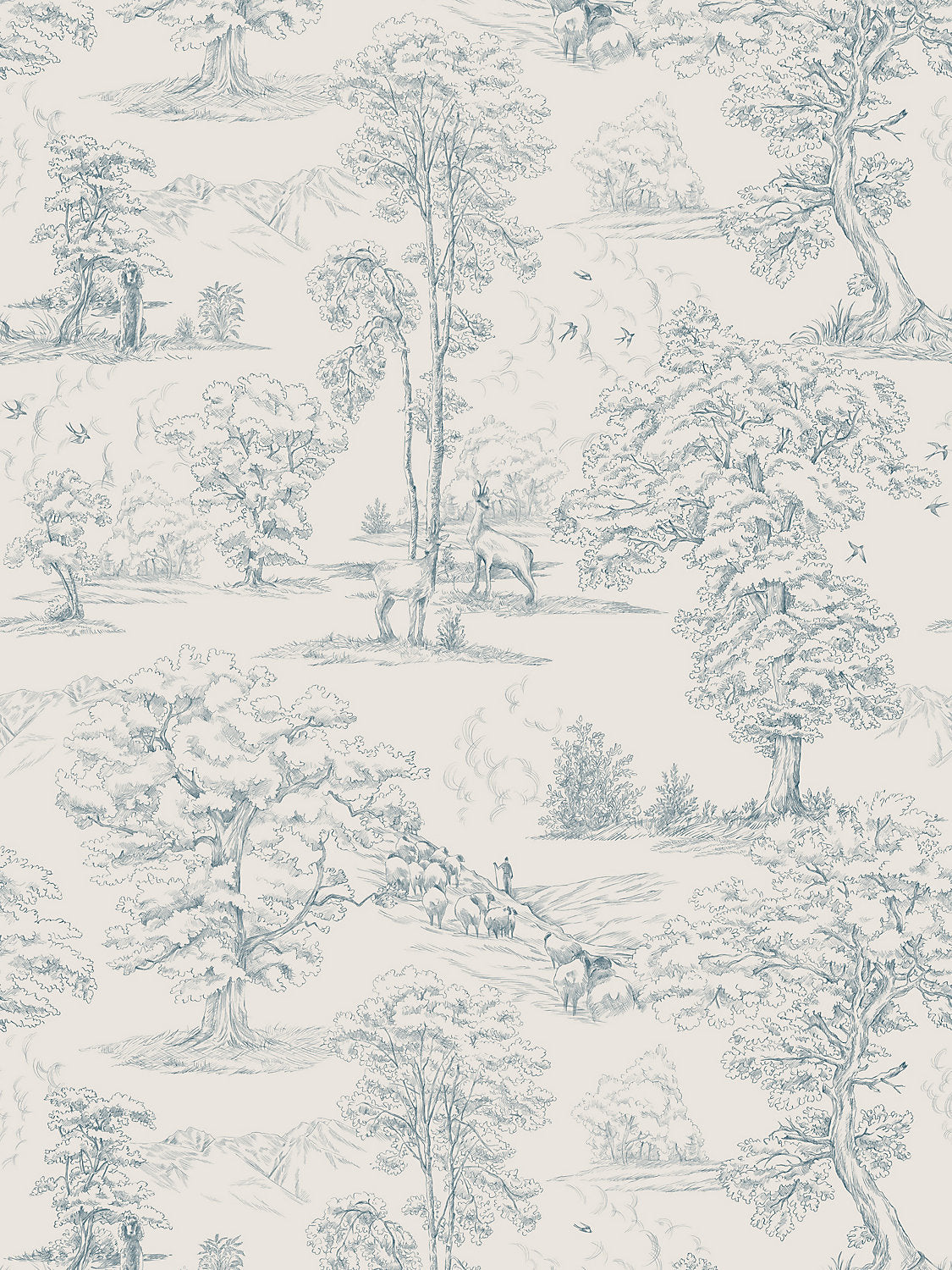 Sandberg Montfort Indigo Blue Wallcovering